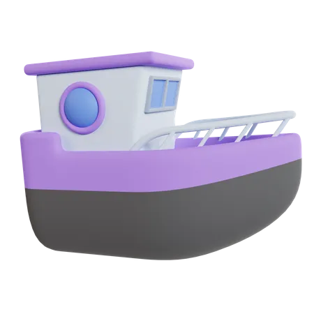 Barco de pesca  3D Icon