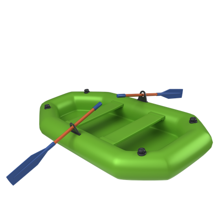 Barco de rafting  3D Icon