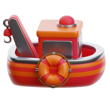 Bote de rescate  3D Icon