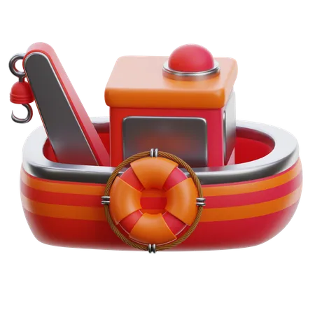 Bote de rescate  3D Icon