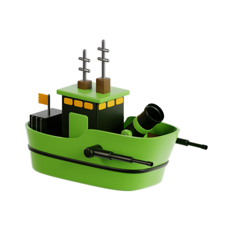 Barco del ejército  3D Icon