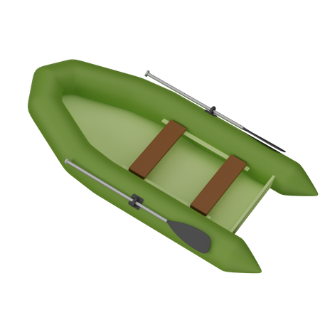 Barco inflável  3D Illustration