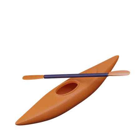 Barco de kayak  3D Icon