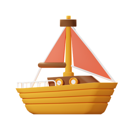 Barco marinero  3D Icon