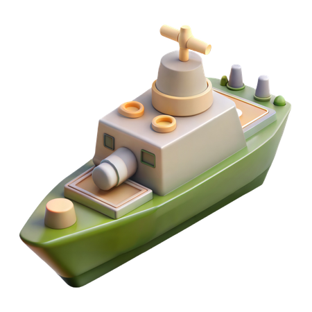 Barco militar  3D Icon