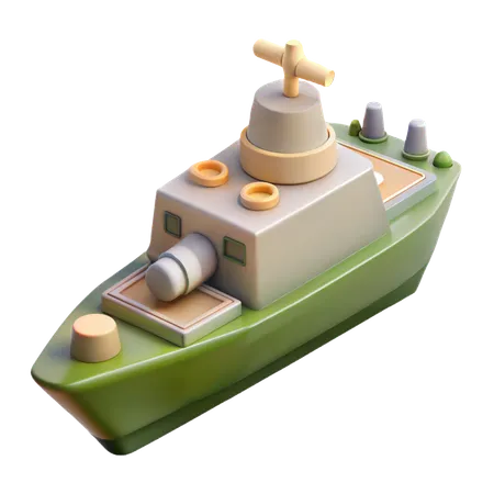 Barco militar  3D Icon