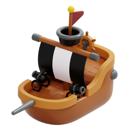 Barco pirata  3D Icon