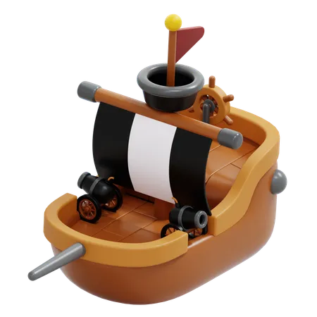 Barco pirata  3D Icon