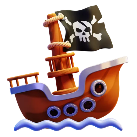 Barco pirata  3D Icon