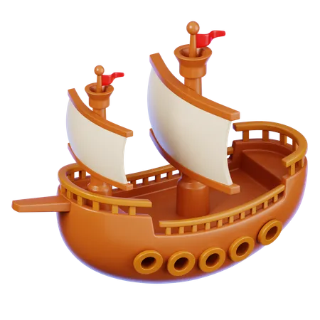 Barco pirata  3D Icon