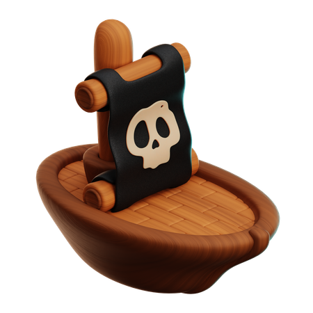 Barco pirata  3D Icon