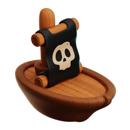 Barco pirata  3D Icon