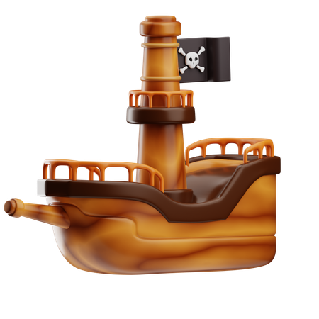 Barco pirata  3D Icon