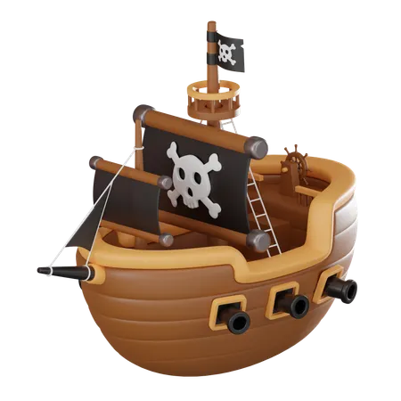 Barco pirata  3D Icon