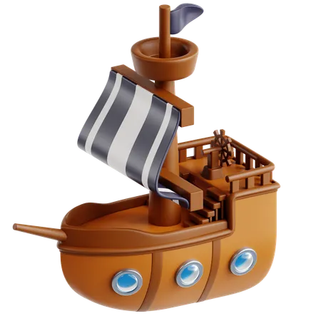 Barco pirata  3D Icon