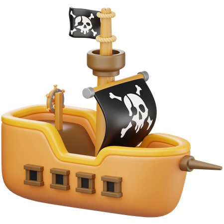 Barco pirata  3D Icon