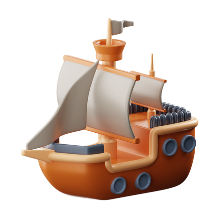 Barco pirata  3D Icon