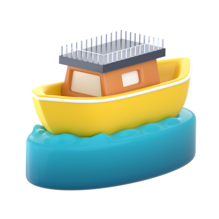 Barco de playa  3D Icon