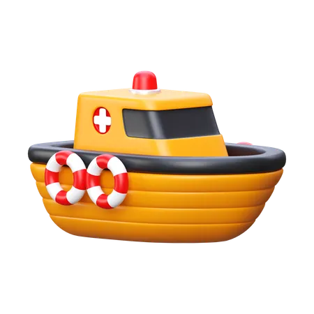 Barco de resgate  3D Icon