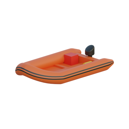 Barco de resgate  3D Illustration