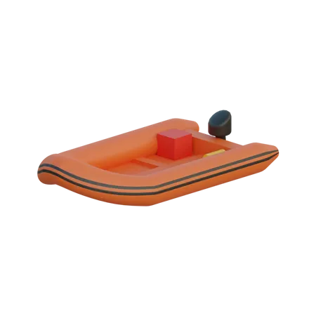 Barco de resgate  3D Illustration