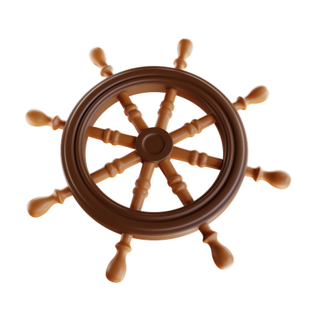 Timón de barco  3D Icon