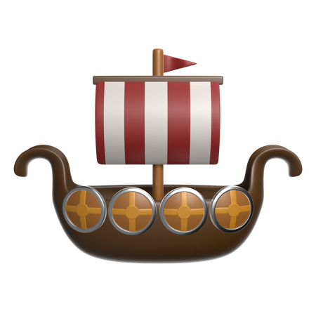 Barco vikingo  3D Icon