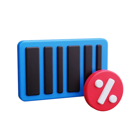 바코드  3D Icon