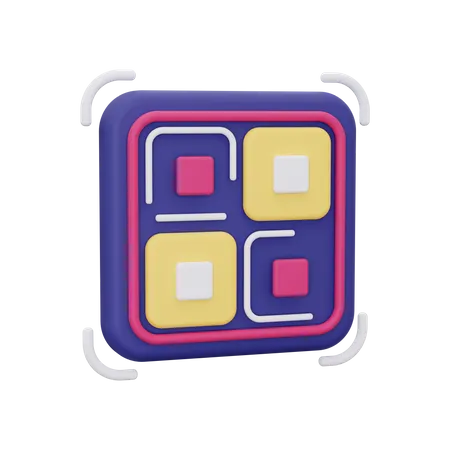 Barcode Icon Concept 3D Illustration