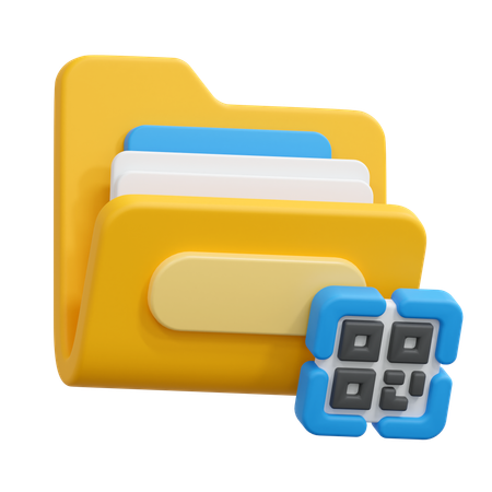 Barcode folder  3D Icon