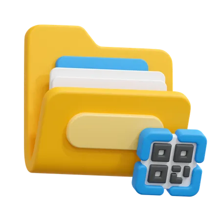 Barcode folder  3D Icon