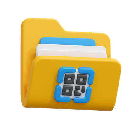 Barcode folder  3D Icon