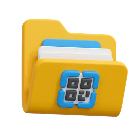 Barcode folder  3D Icon