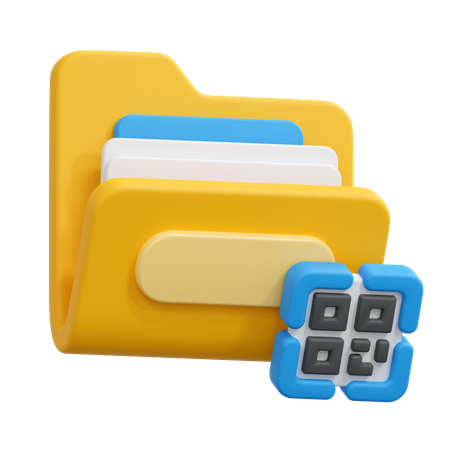 Barcode folder  3D Icon