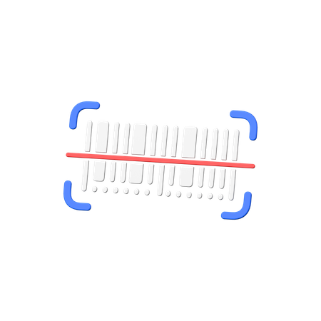 Barcode for online payment.  3D Icon