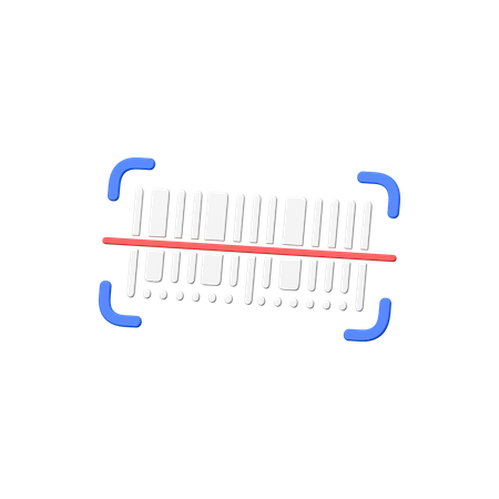 Barcode for online payment.  3D Icon