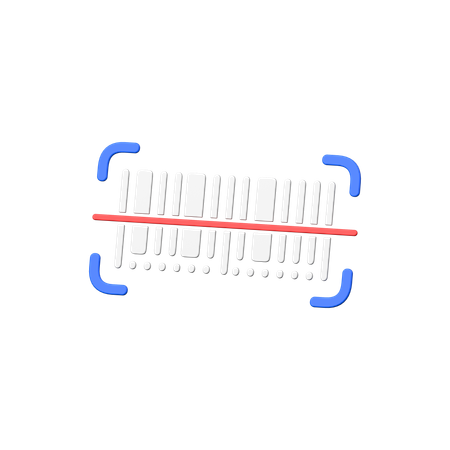 Barcode für Online-Zahlung.  3D Icon