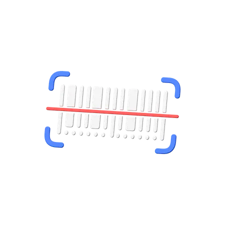 Barcode für Online-Zahlung.  3D Icon