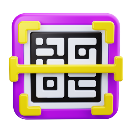 바코드 결제  3D Icon