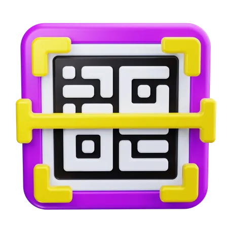 바코드 결제  3D Icon