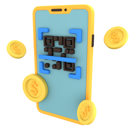 Barcode Payment  3D Icon