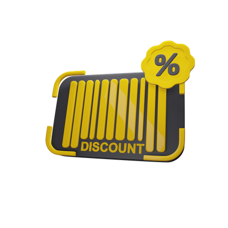 Barcode Sale  3D Icon