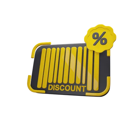 Barcode Sale  3D Icon