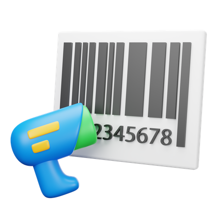 Barcode Scan  3D Icon