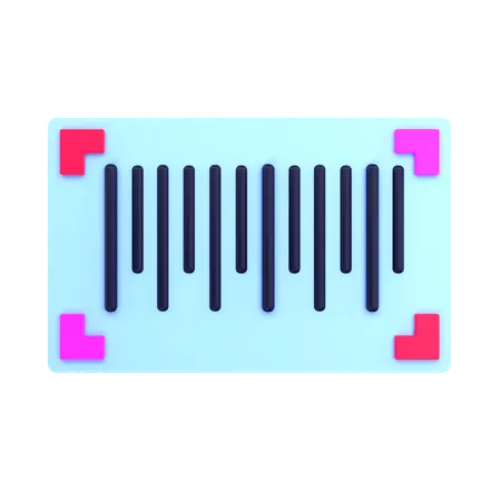 3 D Render Scan Barcode Illustration 3D Icon