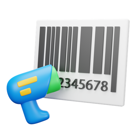 Barcode-Scan  3D Icon