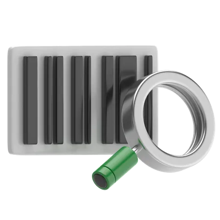Magnifier On Barcode 3D Icon