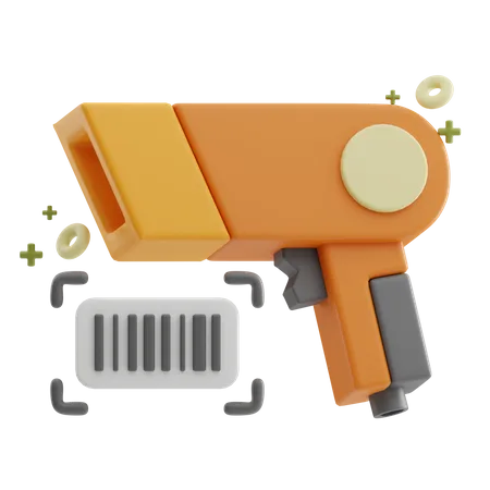 Barcode Scan Gun  3D Icon