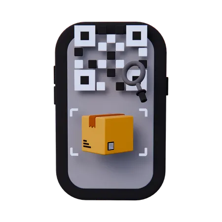 Barcode Scan Package  3D Icon