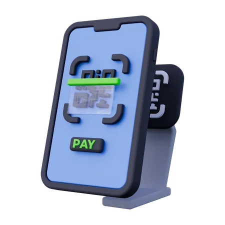 Barcode Scan Payment  3D Icon